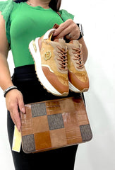 Sneakers Alviero Martini On The Road Cuoio -Bianco -Nero Z0605 300E