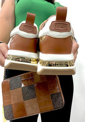 Sneakers Alviero Martini On The Road Cuoio -Bianco -Nero Z0605 300E