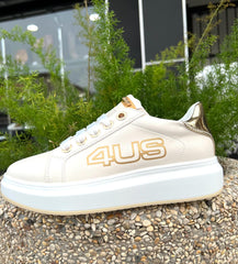 Sneakers 4US Paciotti Donna Bianco-Beige 42706