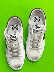 Sneakers 2STAR Uomo In Pelle Bianco/Verde - Bianco/Nero 2SU400