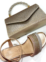 Sandalo Kharisma Donna Strass Oro-Nero 7499