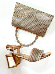 Sandalo Kharisma Donna Strass Oro-Nero 7499