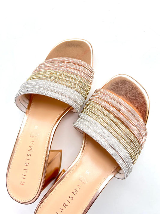 Sandalo Donna Kharisma Fuxia -Oro 7498