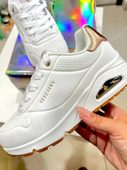 Sneakers SKECHERS Donna Bianco-Nero 3105455L