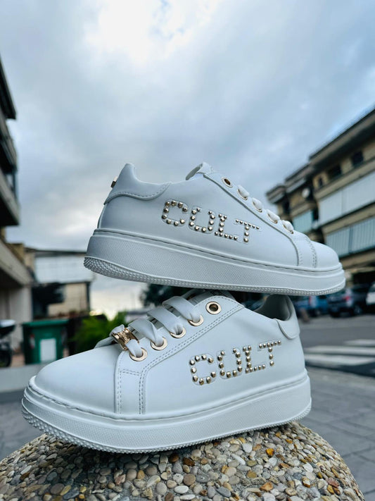 Sneakers Cult Young Donna Bianco/Nero T-100