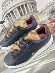 Sneakers Ed Parrish Donna Nero-Bianco teddy LALD-MA53