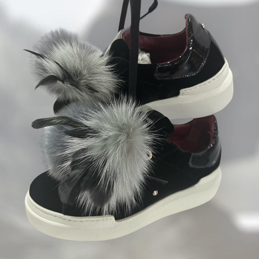 Sneakers Ed Parrish Donna Nero PonPon CKLD-VL01