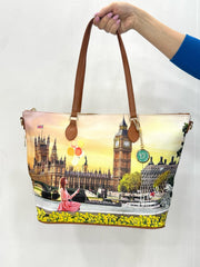 Ynot? Borsa Shopping Yes Bag Stampa Città