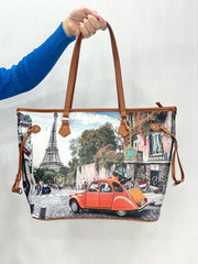 Ynot? Borsa Shopping Yes Bag Stampa Città