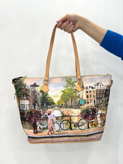 Ynot? Borsa Shopping Yes Bag Stampa Città
