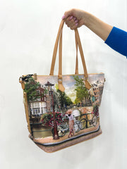 Ynot? Borsa Shopping Yes Bag Stampa Città