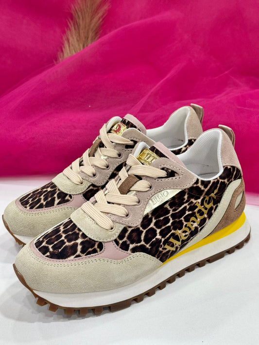 Sneaker Liujo Donna Wonder 35 , Leopardato/Beige S19C1