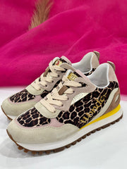 Sneaker Liujo Donna Wonder 35 , Leopardato/Beige S19C1