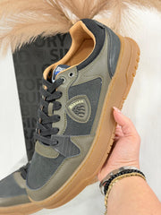 Sneakers Blauer Uomo Harpers09 Verde-Bianco F4HARPERS09