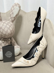 Decollete' Cesare Paciotti Donna Beige-Nero 4k2612