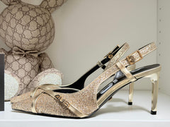 Slingback Cesare Paciotti Donna Argento -Oro 4K2606