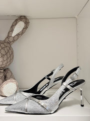 Slingback Cesare Paciotti Donna Argento -Oro 4K2606