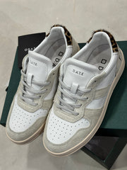 Sneakers D.a.t.e. Donna COURT 2.0 VINTAGE CALF WHITE-LEOPARD