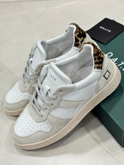 Sneakers D.a.t.e. Donna COURT 2.0 VINTAGE CALF WHITE-LEOPARD