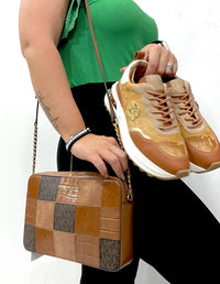 Sneakers Alviero Martini On The Road Cuoio -Bianco -Nero  Z0605 300E