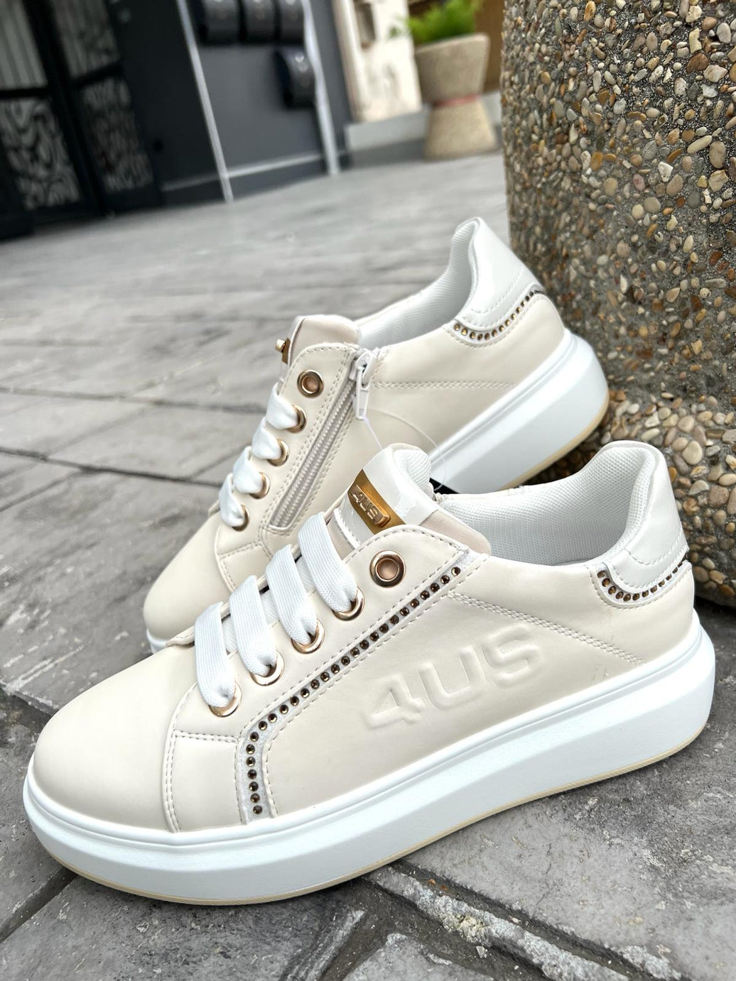 Sneakers 4US PACIOTTI Donna Beige-Bianco 42703
