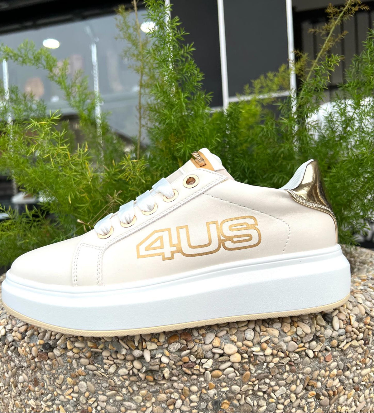 Sneakers 4US Paciotti Donna Bianco-Beige 42706