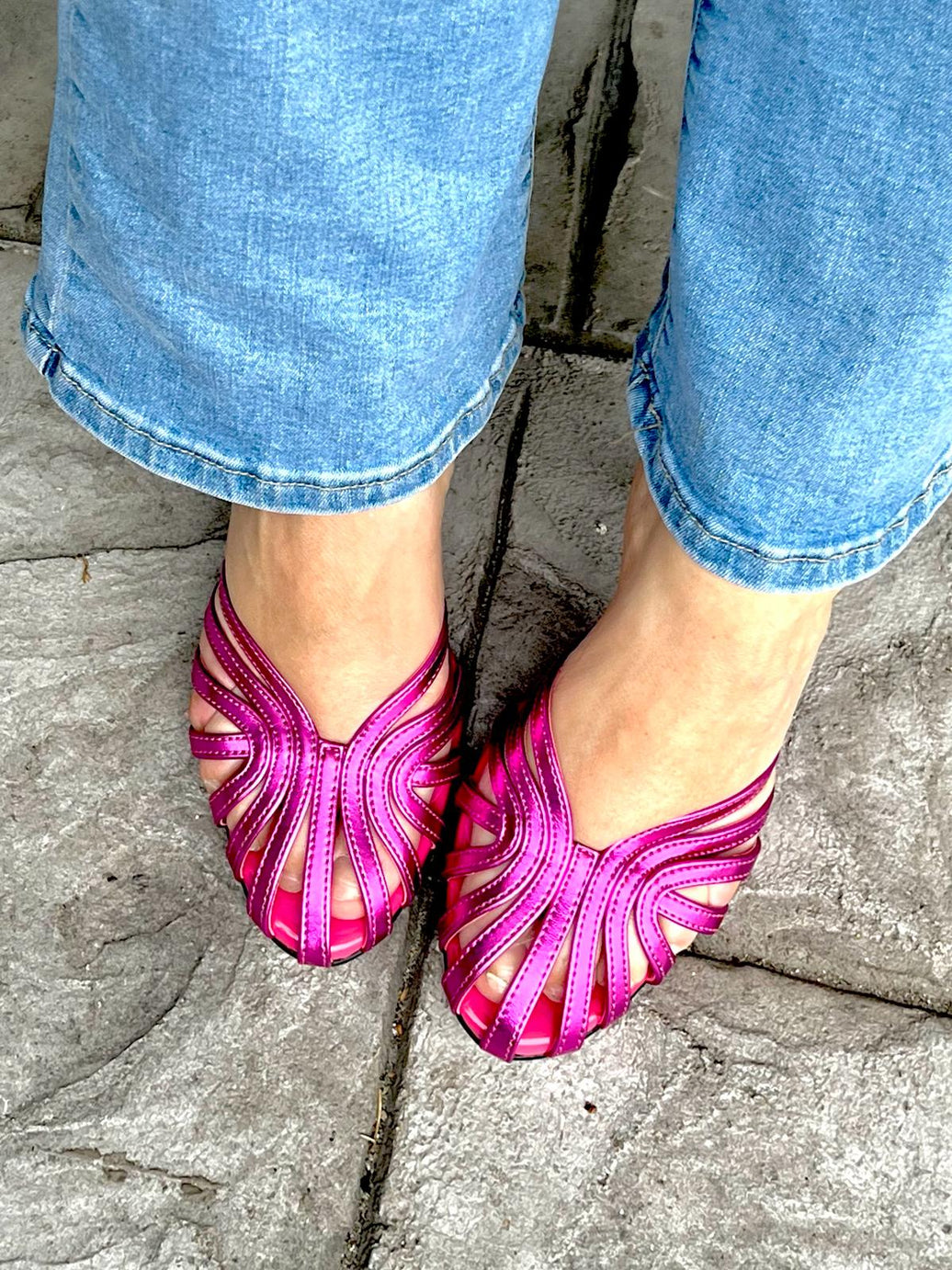 Sandalo Donna Ovye' Verde-Fuxia  LF4858006