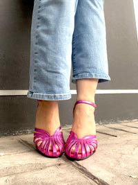 Sandalo Donna Ovye' Verde-Fuxia  LF4858006