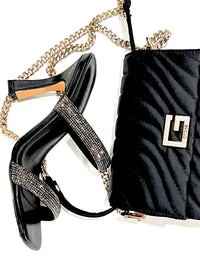 Sandalo Kharisma Donna Con Strass Nero 5543