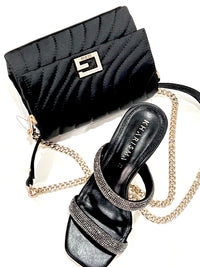 Sandalo Kharisma Donna Con Strass Nero 5543