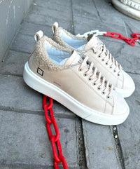 Sneakers D.A.T.E. Sfera Teddy Donna Beige W391-SF-TN-BI