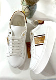 Sneakers zeppate Alviero Martini  con banda Geo Classic Bianche Z 0998 753T