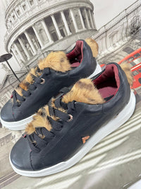 Sneakers Ed Parrish Donna Nero-Bianco teddy LALD-MA53