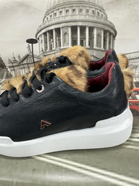 Sneakers Ed Parrish Donna Nero-Bianco teddy LALD-MA53