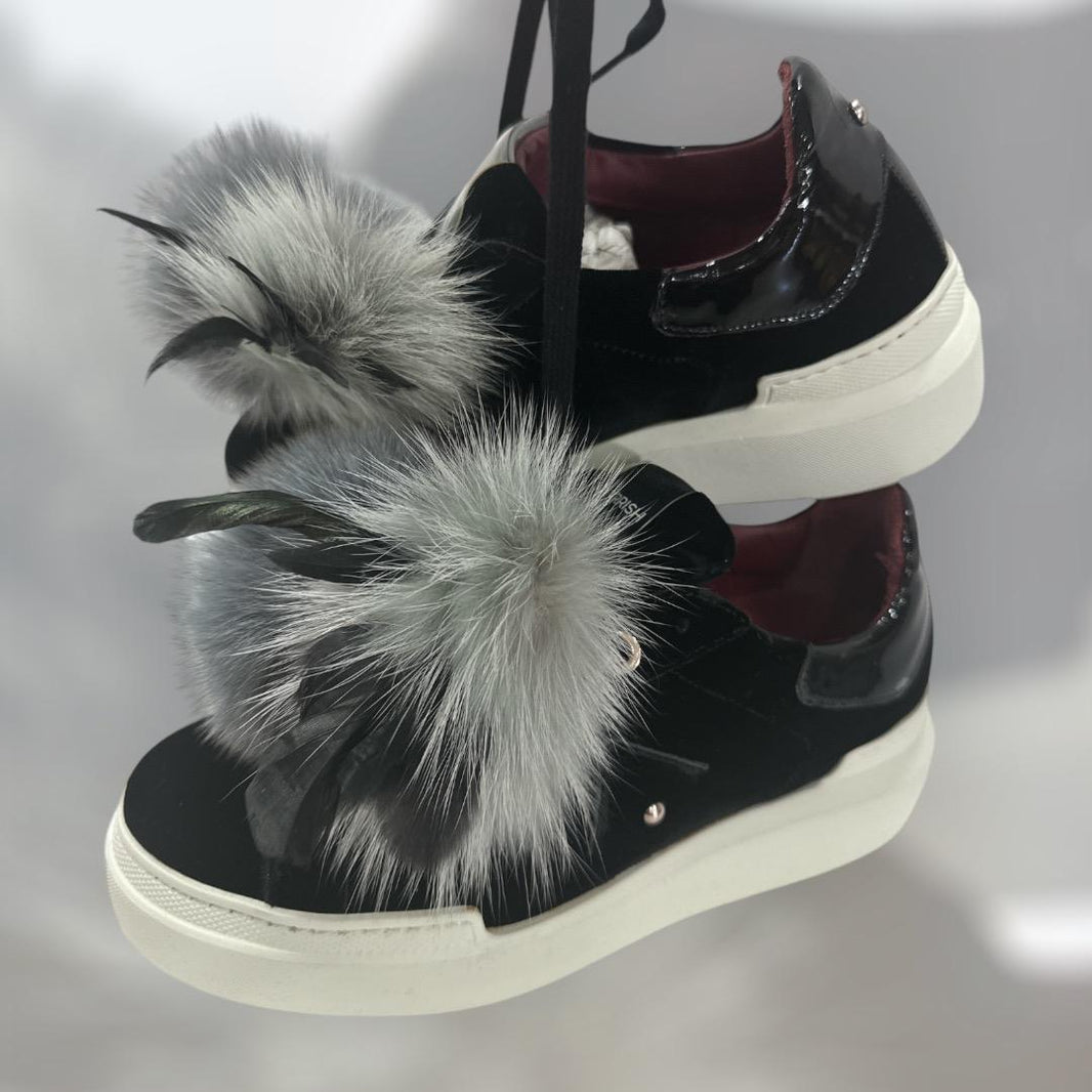 Sneakers Ed Parrish Donna Nero PonPon  CKLD-VL01