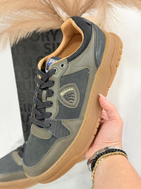 Sneakers Blauer Uomo Harpers09 Verde-Bianco F4HARPERS09