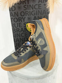 Sneakers Blauer Uomo Harpers09 Verde-Bianco F4HARPERS09
