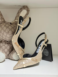 Slingback Cesare Paciotti Donna Argento -Oro 4K2606