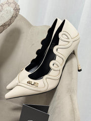 Decollete' Cesare Paciotti Donna Beige-Nero 4k2612