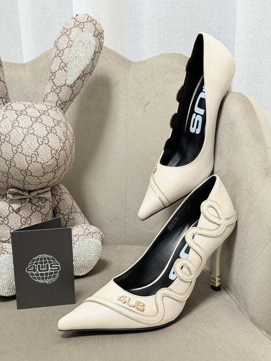 Decollete' Cesare Paciotti Donna Beige-Nero 4k2612