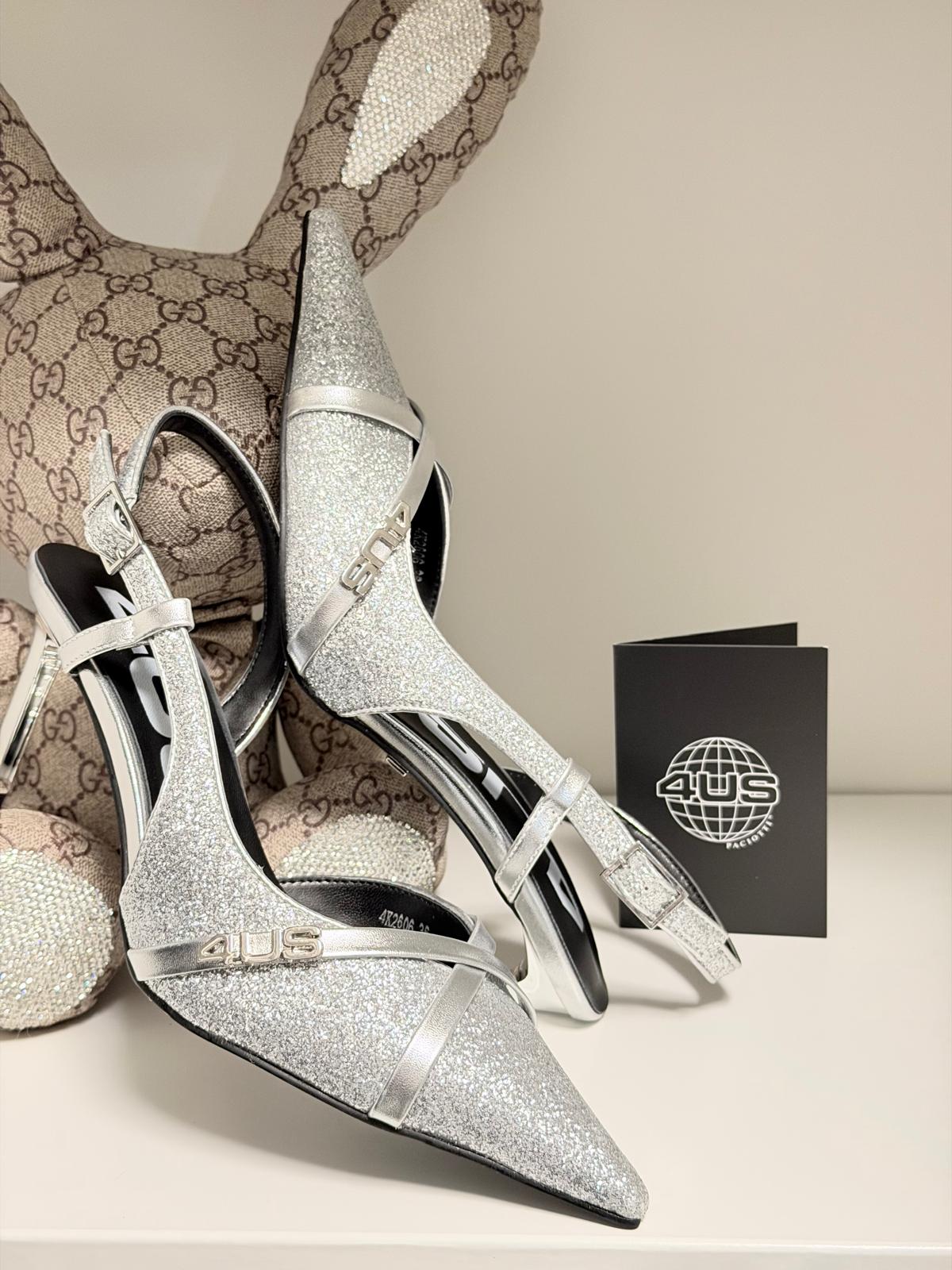 Slingback Cesare Paciotti Donna Argento -Oro 4K2606