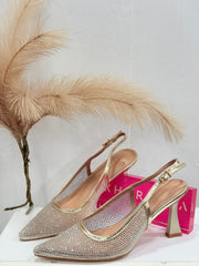Decollete slingback rete strass Kharisma  2149