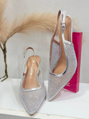 Decollete slingback rete strass Kharisma  2149