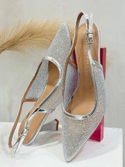 Decollete slingback rete strass Kharisma  2149