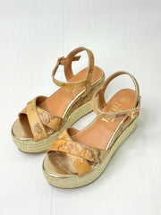 Sandali Alviero Martini Donna stampa Geo Classic con zeppa in corda Z 0805 820B
