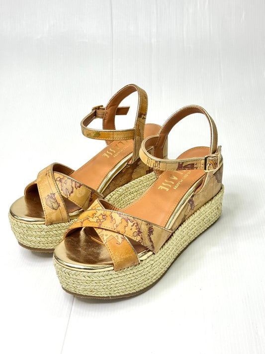Sandali Alviero Martini Donna stampa Geo Classic con zeppa in corda Z 0805 820B