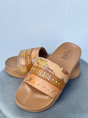 Ciabatte Alviero Martini  Donna in eco  stampa Geo Classic Naturali N18890289