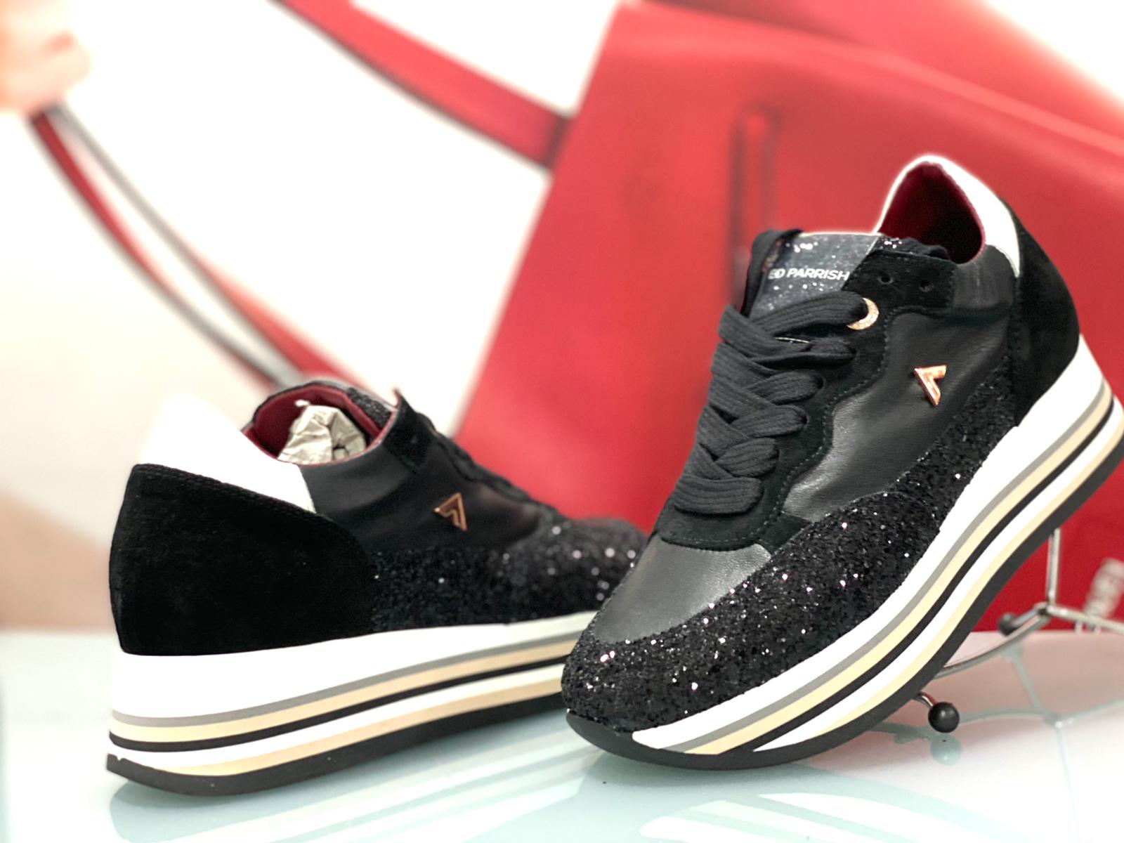 Sneakers Ed Parrish Donna Nero Glitter BNLD-BC030